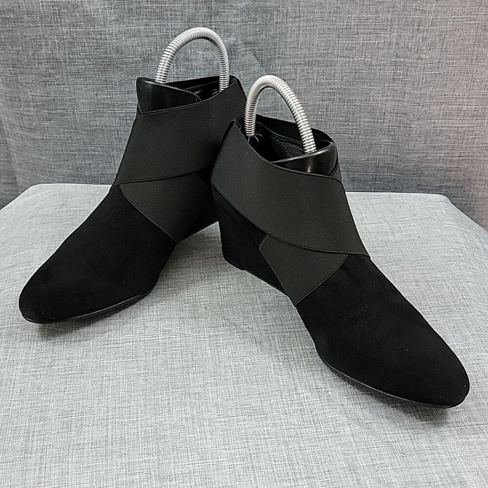 Stuart Weitzman Coban Suede Wedge Booties, Women'… - image 2